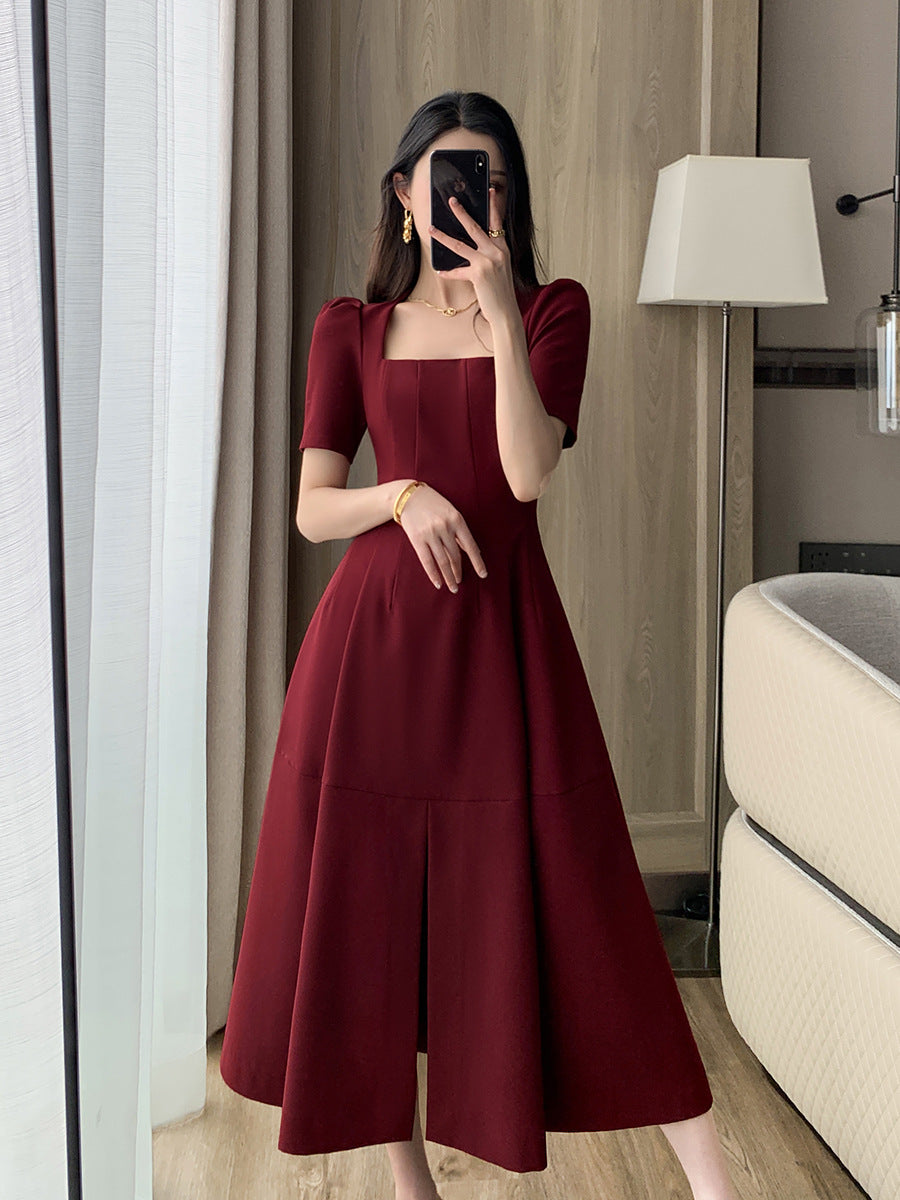 Summer New Square Collar Dress
