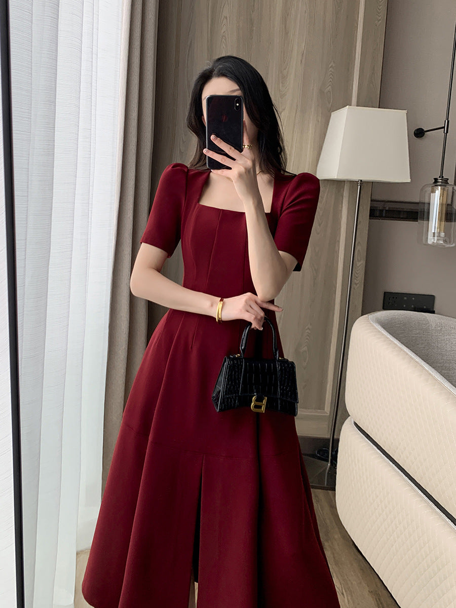 Summer New Square Collar Dress