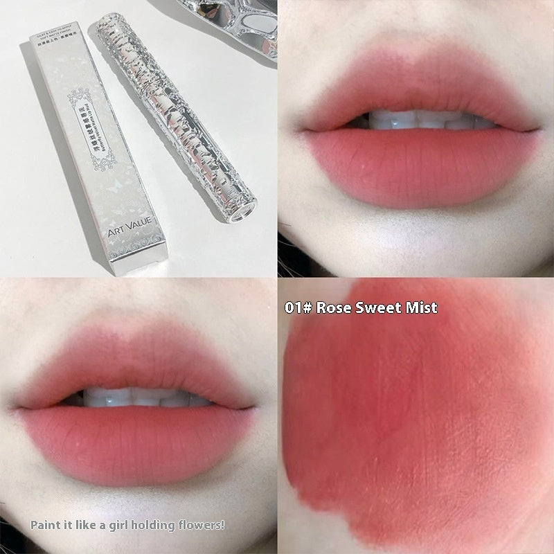 Velvet Mist Lip Mud Matte White Lipstick