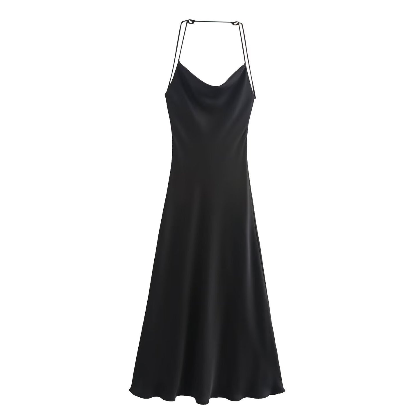 Women's High Waist Backless Mid-length