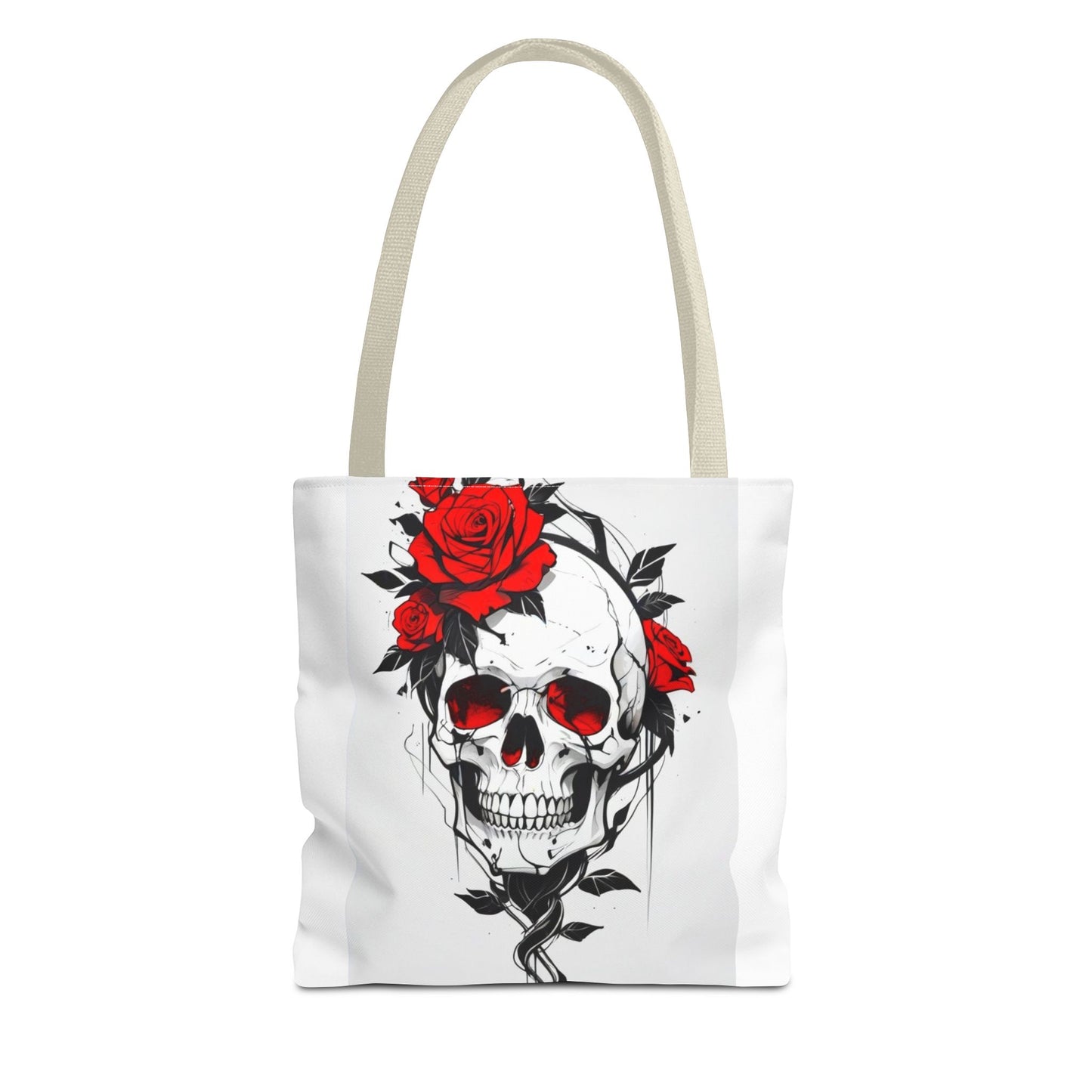 Gothic Floral Tote Bag | Skull & Snake Designs | Eco-Friendly Shopping, Gift for Her, Boho Chic, Fashion Statement, Casual Accessory