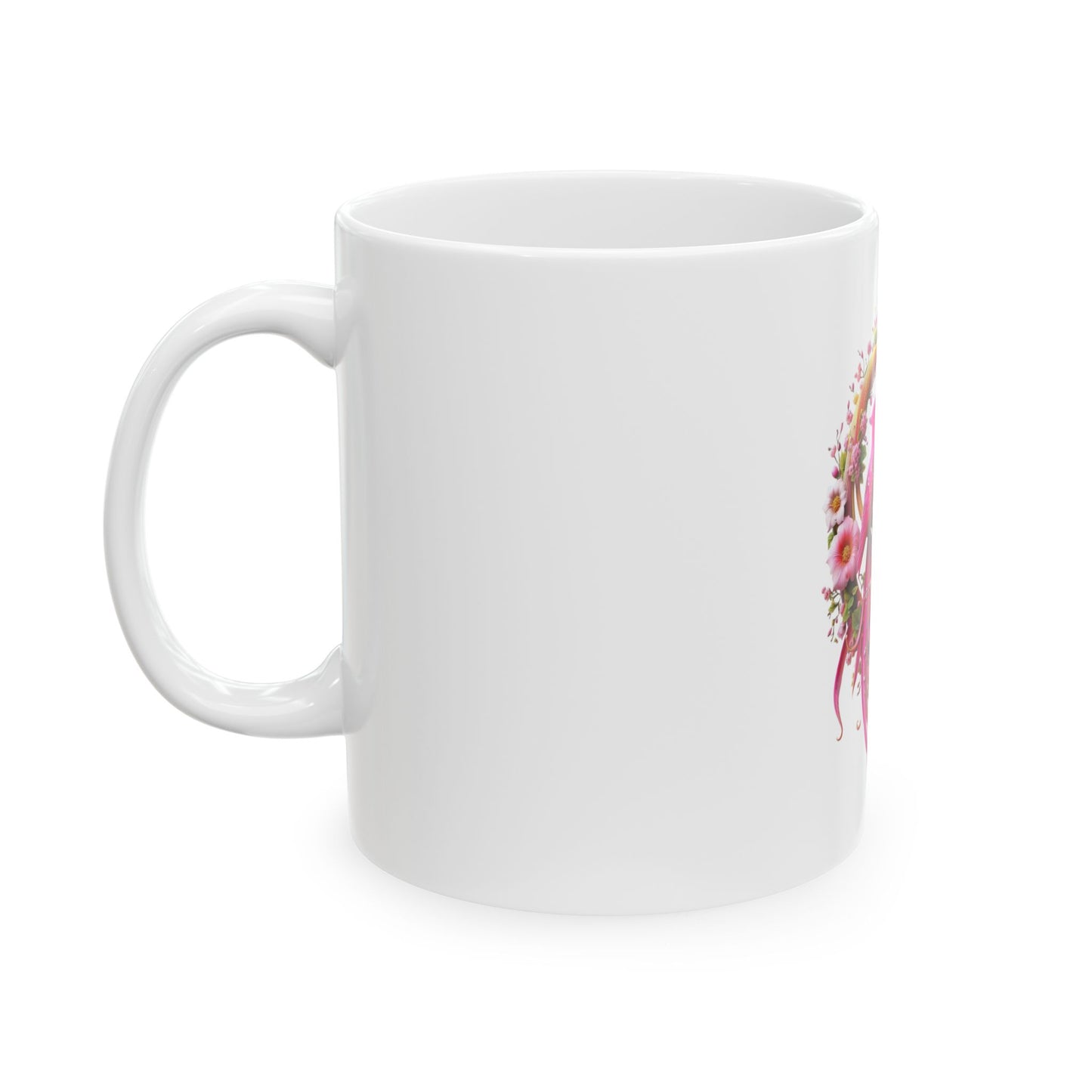 Pink Floral Birds Ceramic Mug | Gift for Bird Lovers, Mother's Day, Tea/Coffee Mug, Home Decor, Birthday Gift