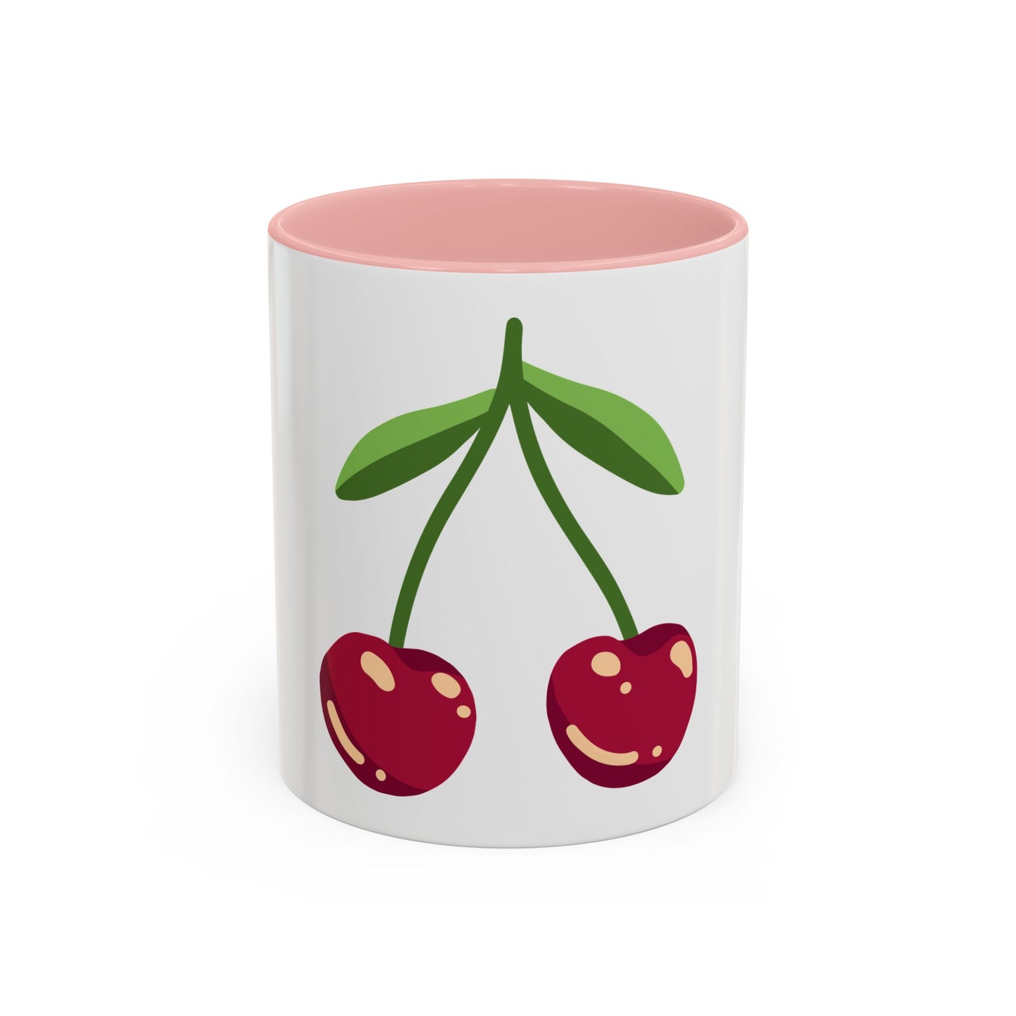 Cherry Delight Accent Coffee Mug - Perfect for Home, Office, Gift Ideas, Summer Vibes, Eco-Friendly Coffee Lovers