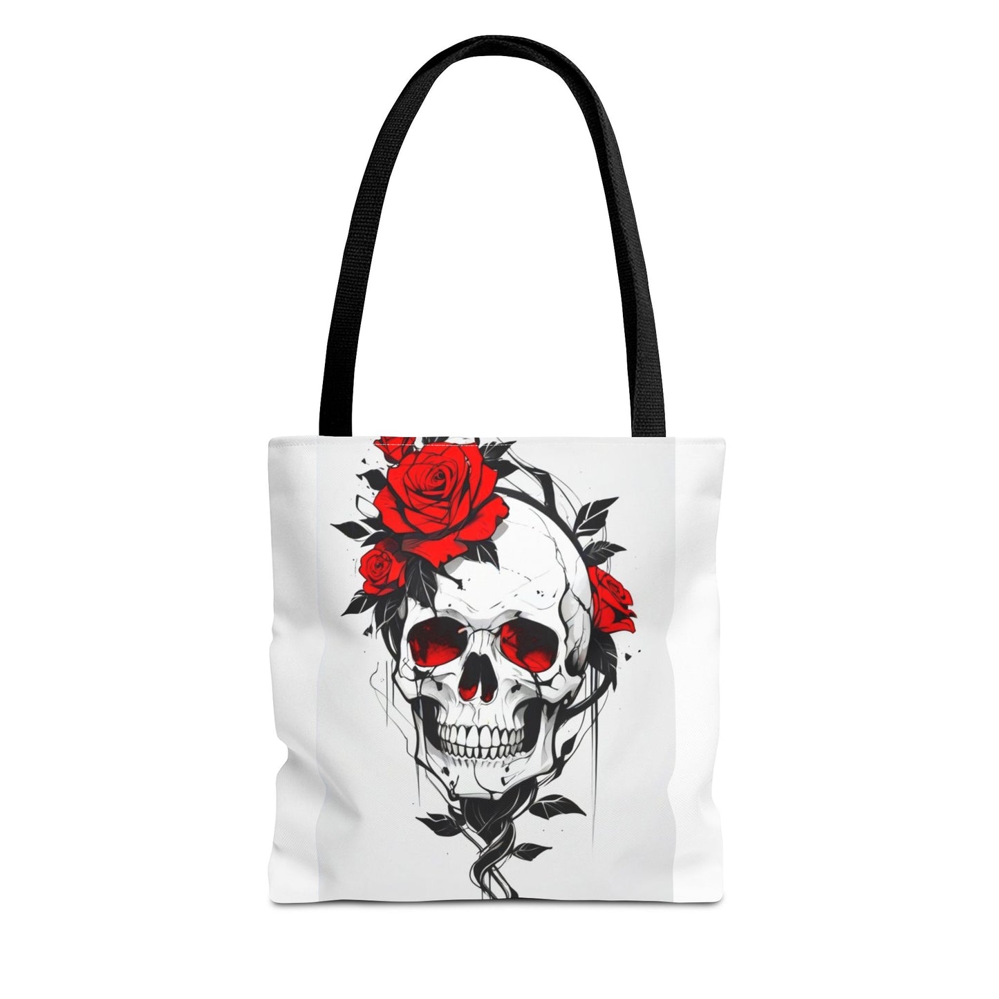 Gothic Floral Tote Bag | Skull & Snake Designs | Eco-Friendly Shopping, Gift for Her, Boho Chic, Fashion Statement, Casual Accessory
