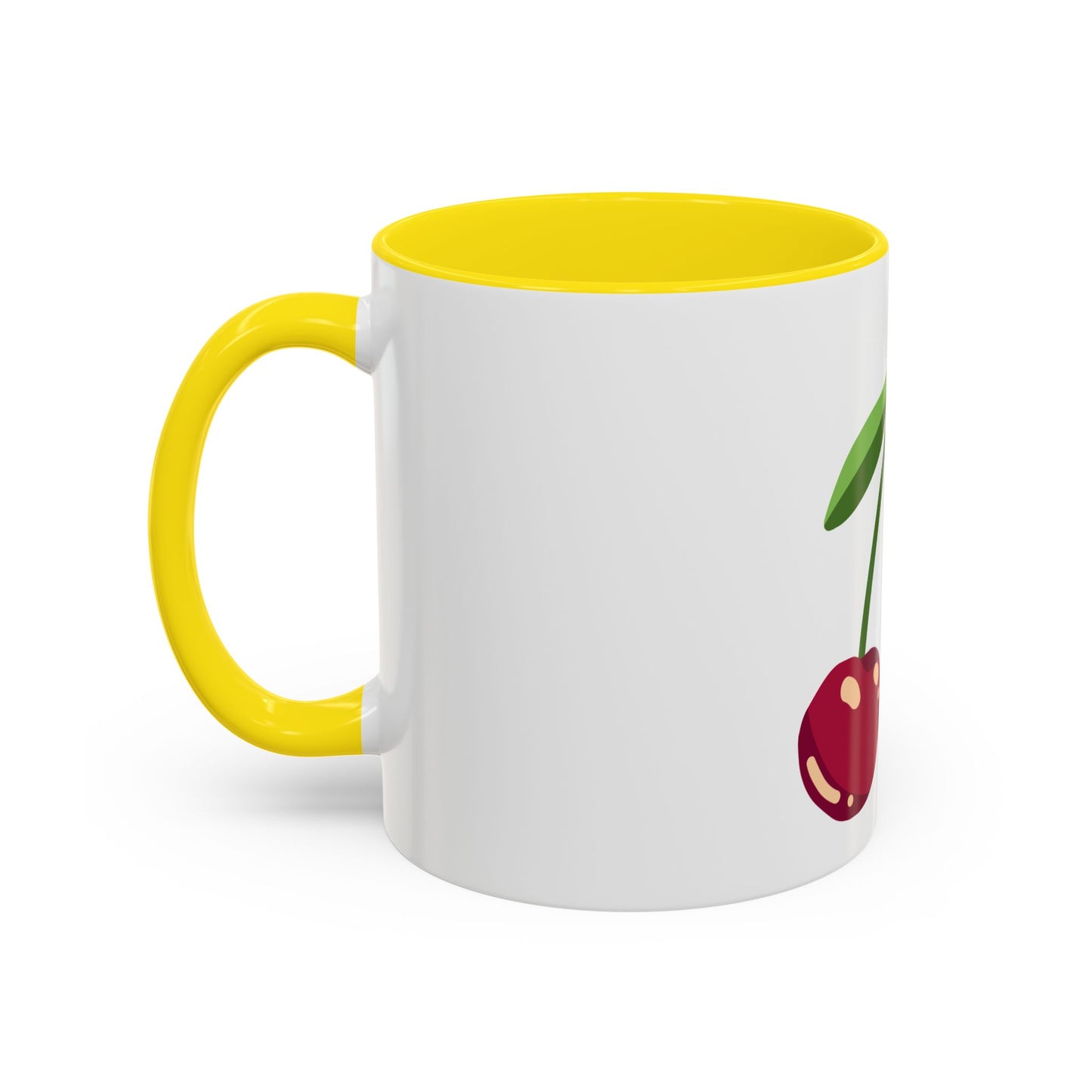 Cherry Delight Accent Coffee Mug - Perfect for Home, Office, Gift Ideas, Summer Vibes, Eco-Friendly Coffee Lovers