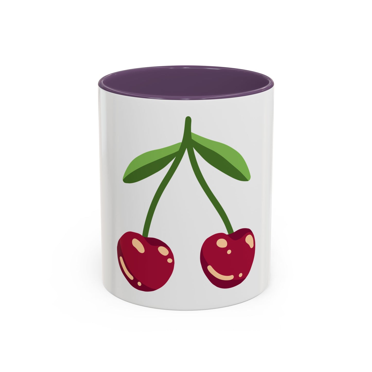 Cherry Delight Accent Coffee Mug - Perfect for Home, Office, Gift Ideas, Summer Vibes, Eco-Friendly Coffee Lovers