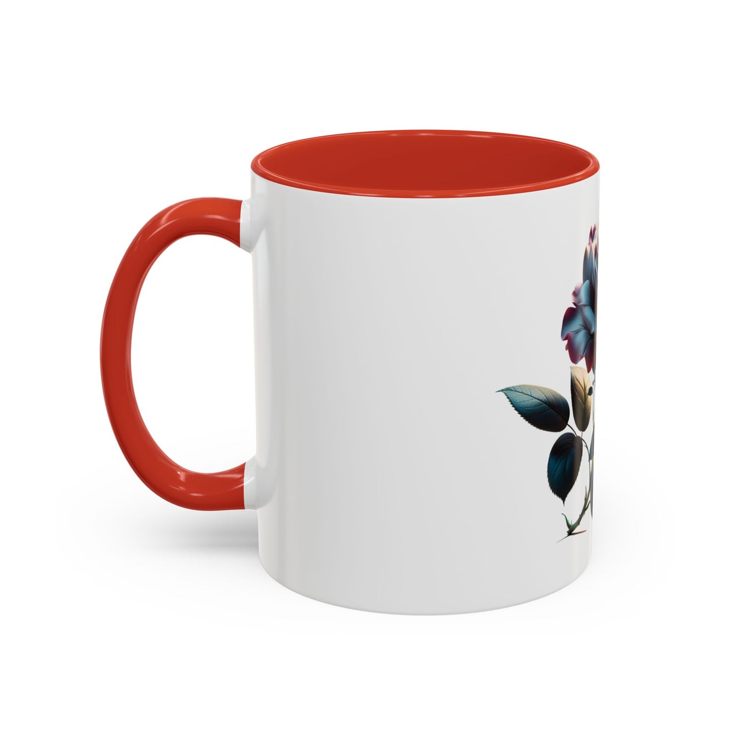 Elegant Rose Accent Coffee Mug - Floral Gift for Tea Lovers, Home Decor, Mother's Day, Valentine's Day, Office Supplies