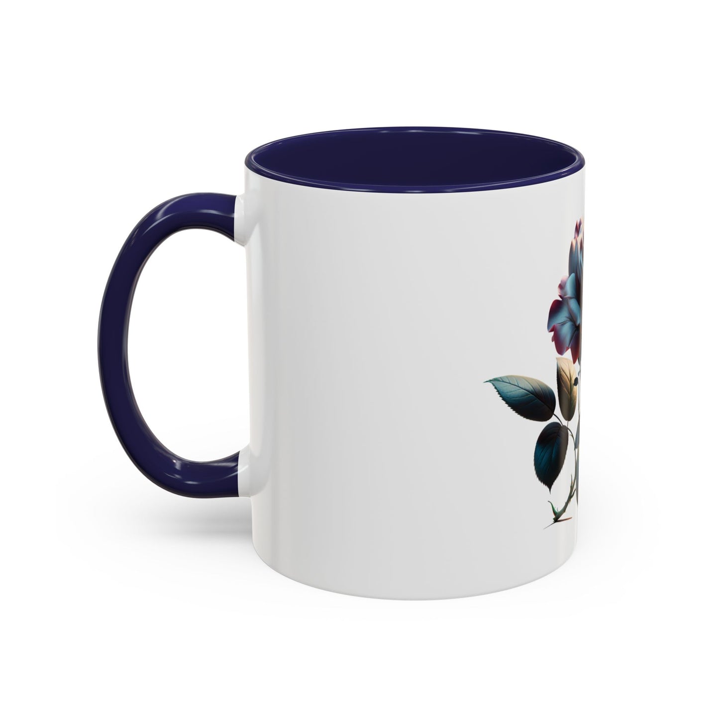 Elegant Rose Accent Coffee Mug - Floral Gift for Tea Lovers, Home Decor, Mother's Day, Valentine's Day, Office Supplies