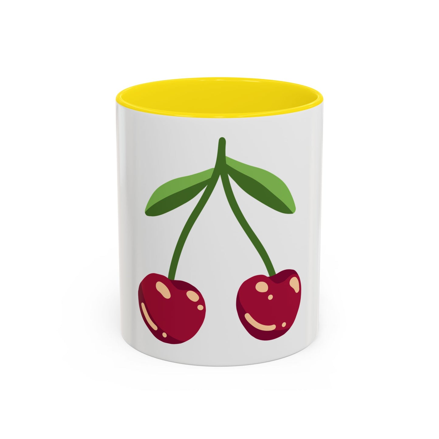 Cherry Delight Accent Coffee Mug - Perfect for Home, Office, Gift Ideas, Summer Vibes, Eco-Friendly Coffee Lovers