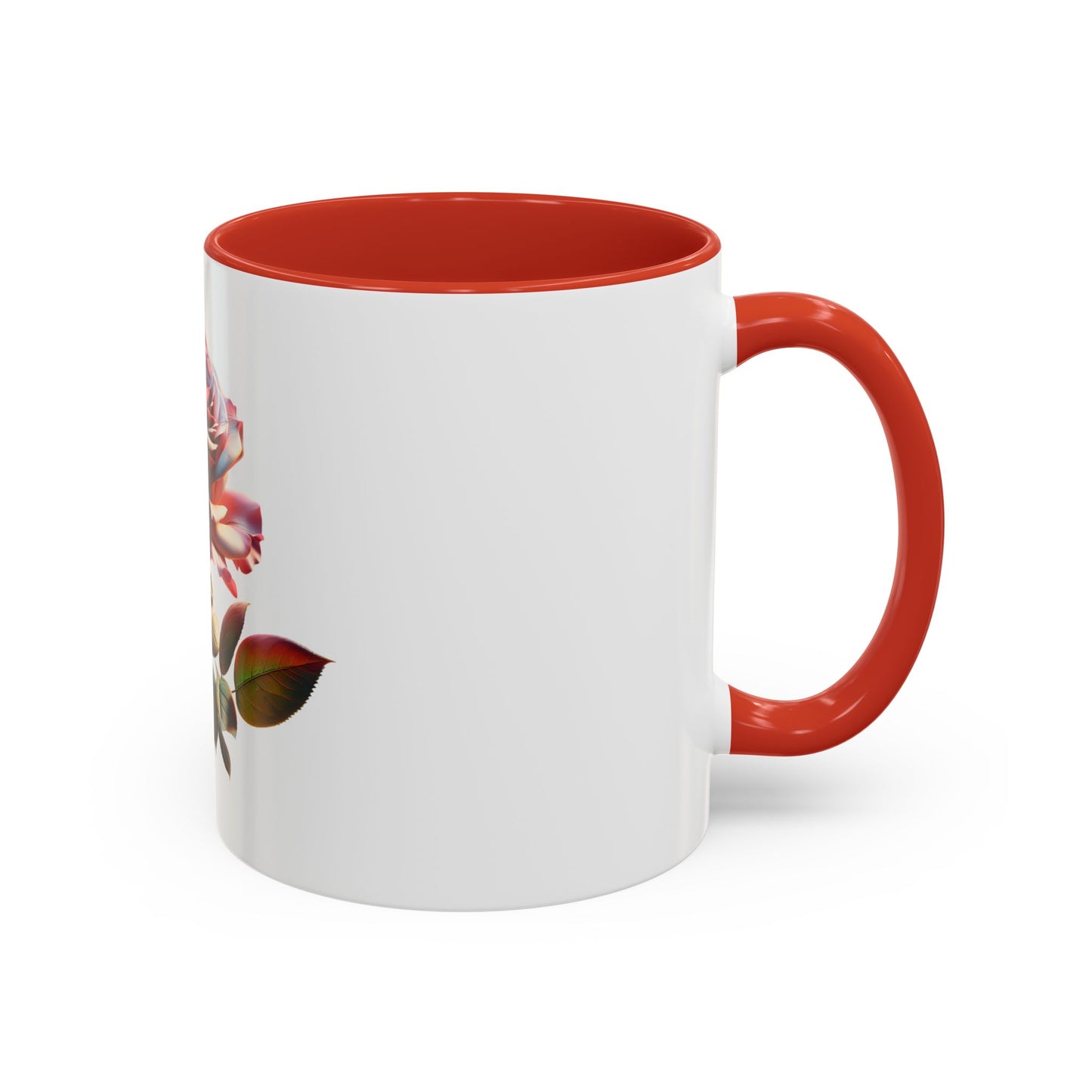 Elegant Rose Accent Coffee Mug - Floral Gift for Tea Lovers, Home Decor, Mother's Day, Valentine's Day, Office Supplies
