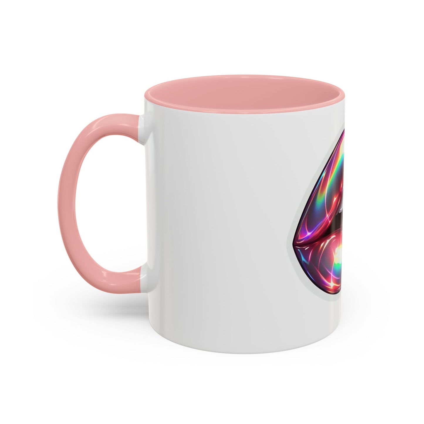 Glossy Lip Art Coffee Mug | Rainbow Kiss Design | Unique Gift for Her, Coffee Lovers, Birthday, Valentine's Day