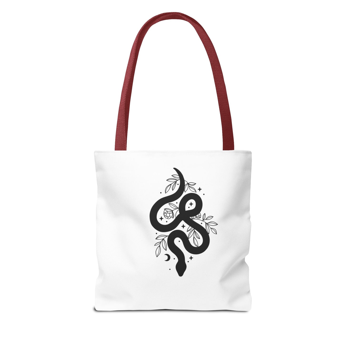 Gothic Floral Tote Bag | Skull & Snake Designs | Eco-Friendly Shopping, Gift for Her, Boho Chic, Fashion Statement, Casual Accessory