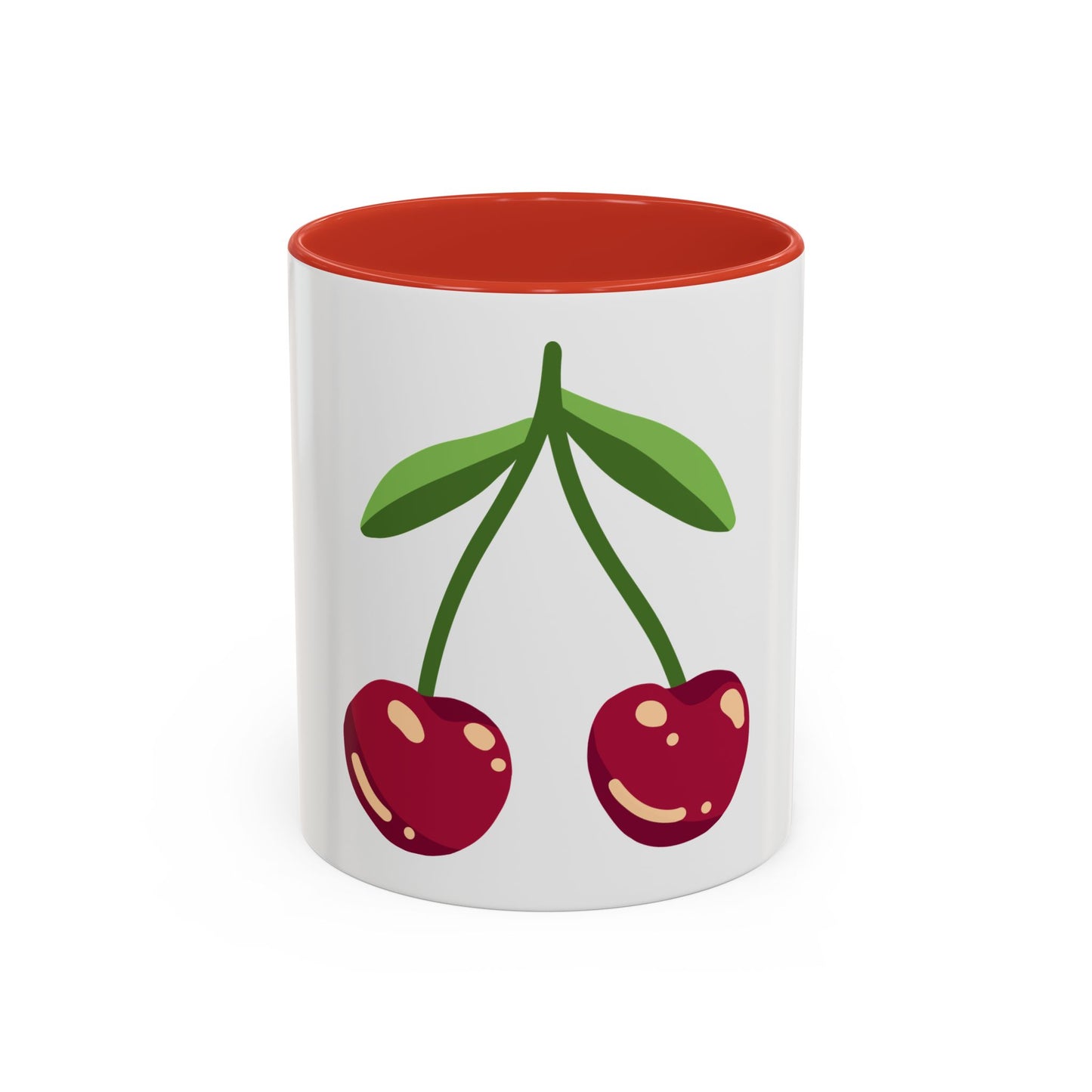 Cherry Delight Accent Coffee Mug - Perfect for Home, Office, Gift Ideas, Summer Vibes, Eco-Friendly Coffee Lovers