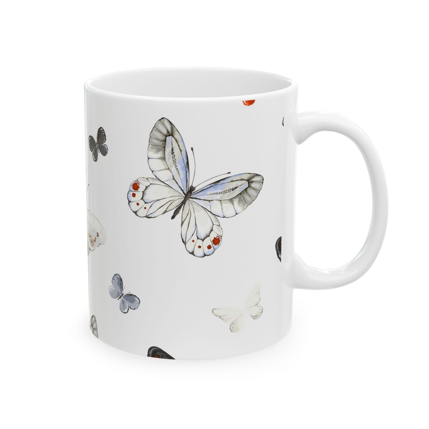 Butterfly Dreams Ceramic Mug - Nature Lover Gift, Coffee Cup, Butterfly Art, Home Decor, Tea Mug, Butterfly Collection