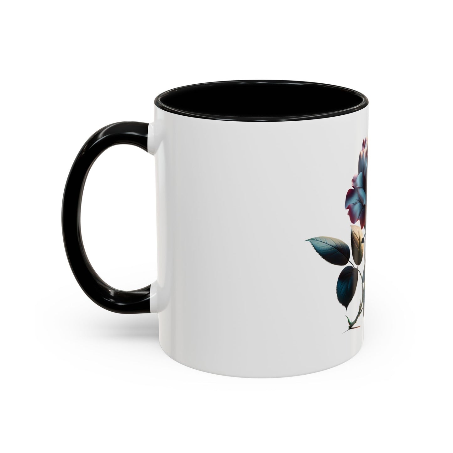 Elegant Rose Accent Coffee Mug - Floral Gift for Tea Lovers, Home Decor, Mother's Day, Valentine's Day, Office Supplies