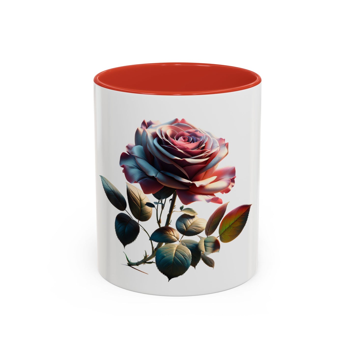 Elegant Rose Accent Coffee Mug - Floral Gift for Tea Lovers, Home Decor, Mother's Day, Valentine's Day, Office Supplies