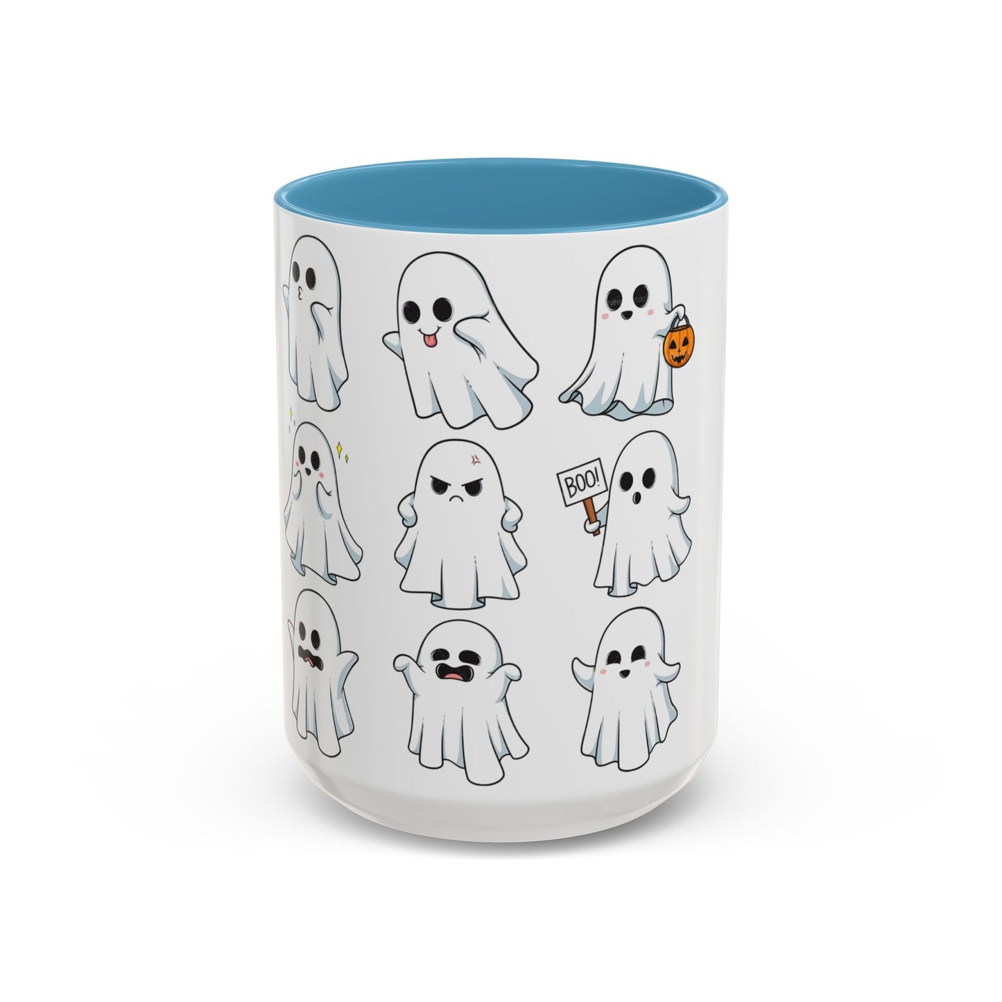 Halloween Ghost Accent Coffee Mug - Fun Ghost Design for Spooky Season, Cute Mug for Halloween Decor, Gift for Friends, Fun Halloween Party