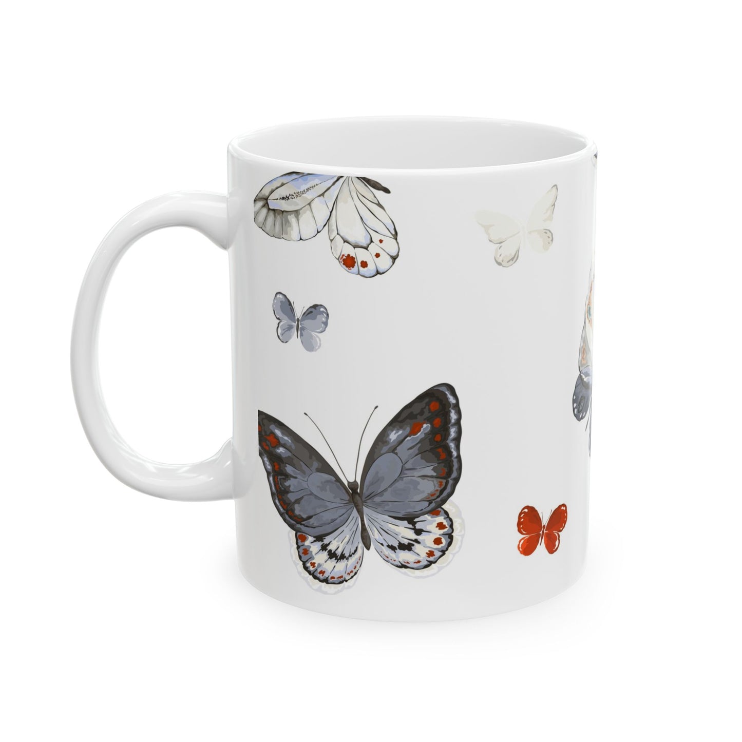 Butterfly Dreams Ceramic Mug - Nature Lover Gift, Coffee Cup, Butterfly Art, Home Decor, Tea Mug, Butterfly Collection