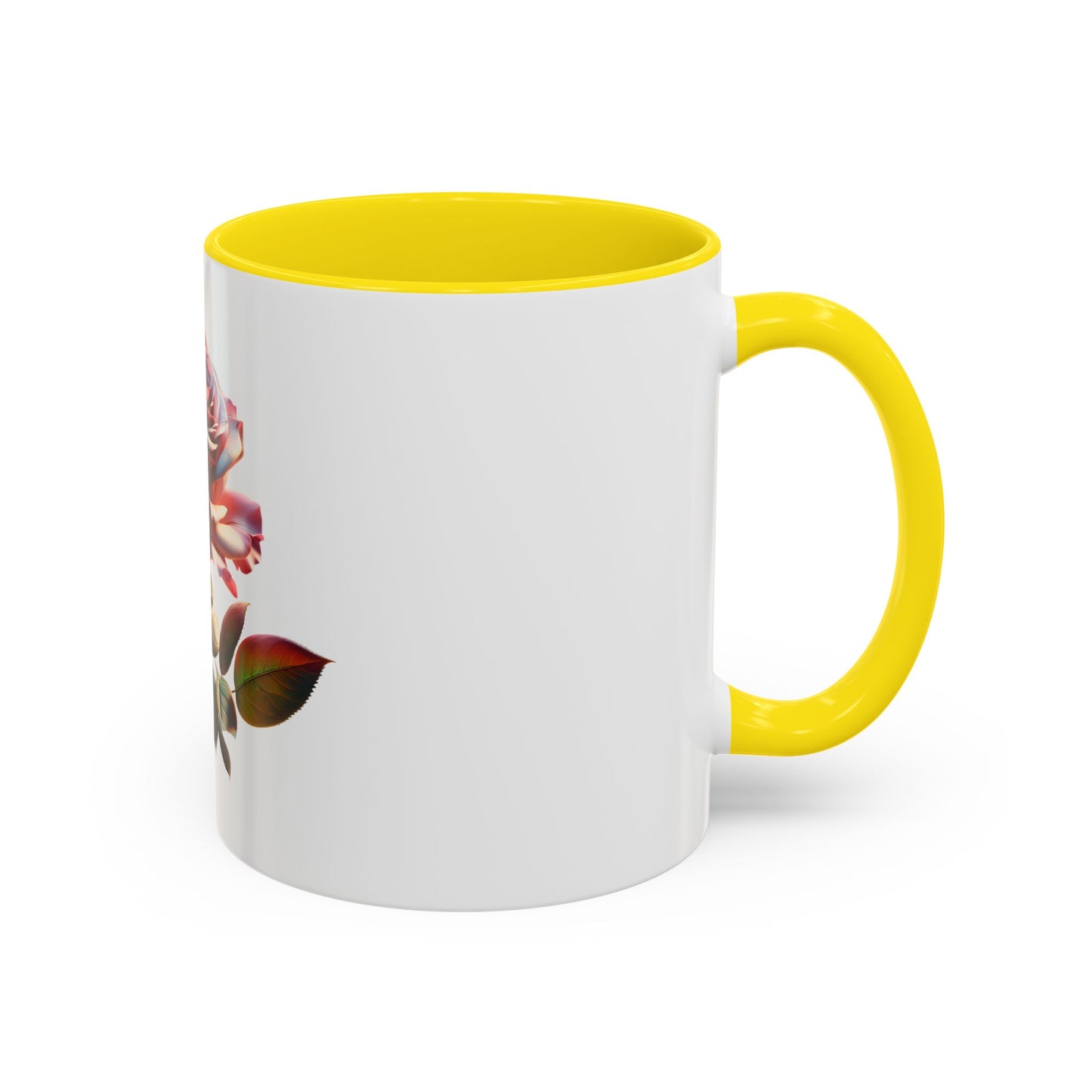 Elegant Rose Accent Coffee Mug - Floral Gift for Tea Lovers, Home Decor, Mother's Day, Valentine's Day, Office Supplies