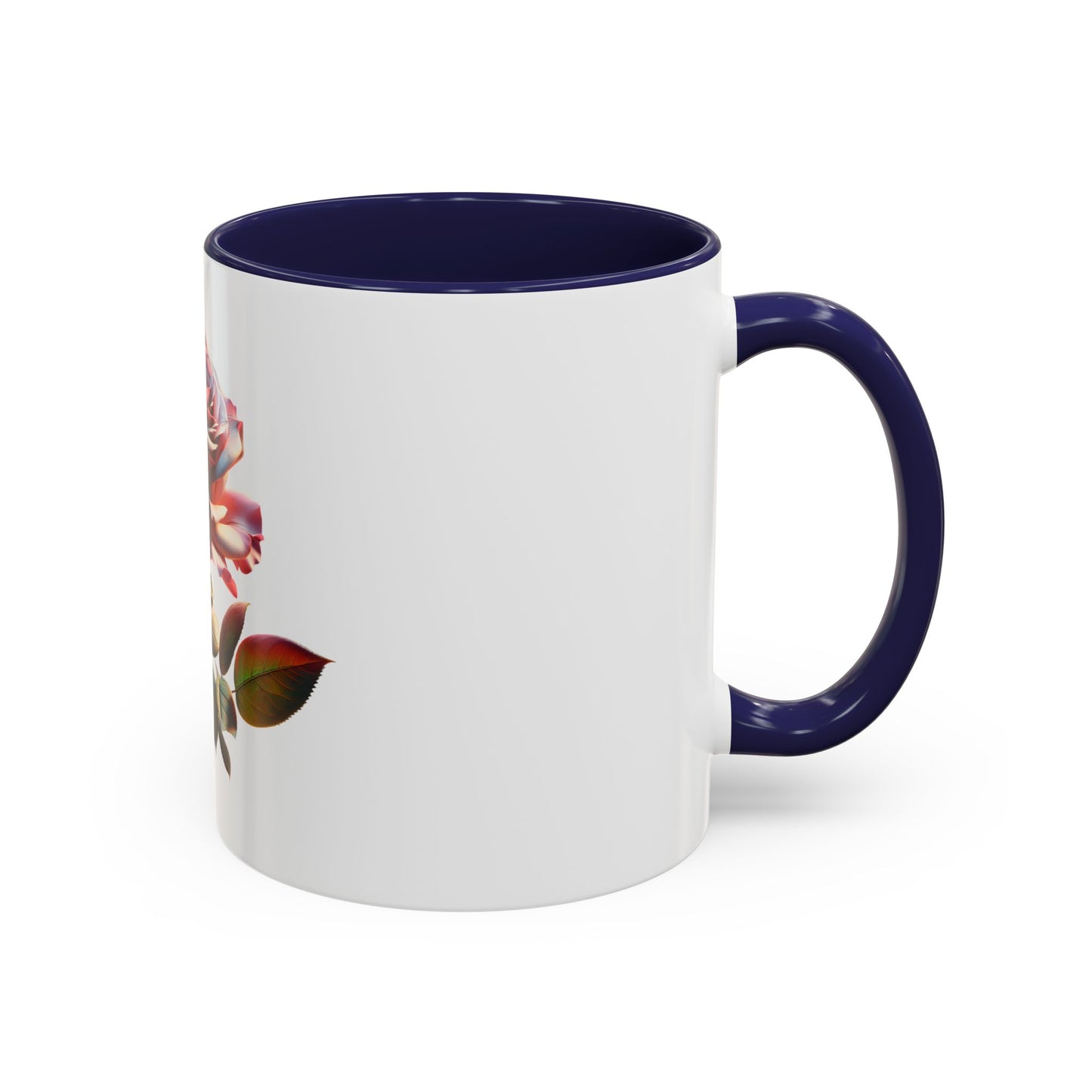 Elegant Rose Accent Coffee Mug - Floral Gift for Tea Lovers, Home Decor, Mother's Day, Valentine's Day, Office Supplies