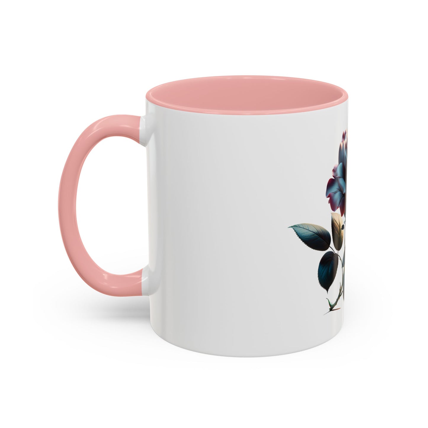 Elegant Rose Accent Coffee Mug - Floral Gift for Tea Lovers, Home Decor, Mother's Day, Valentine's Day, Office Supplies
