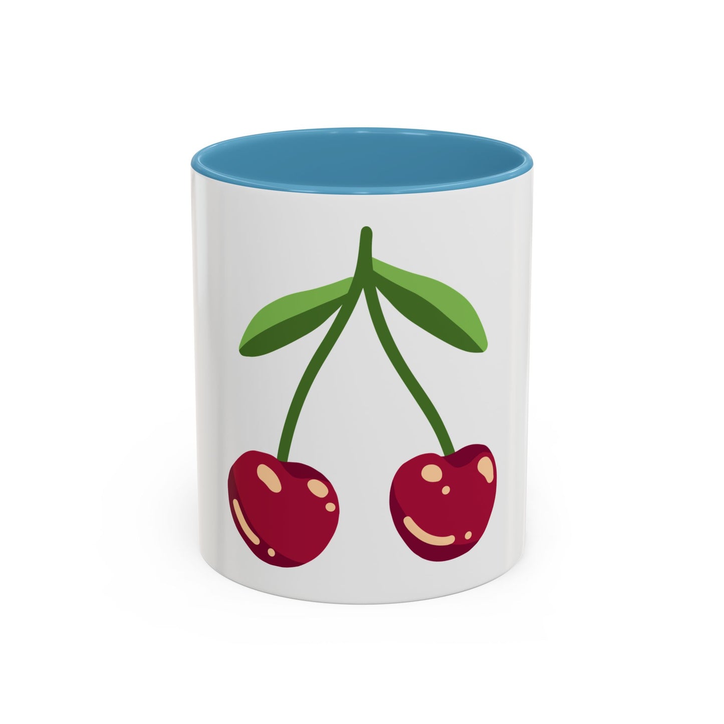 Cherry Delight Accent Coffee Mug - Perfect for Home, Office, Gift Ideas, Summer Vibes, Eco-Friendly Coffee Lovers