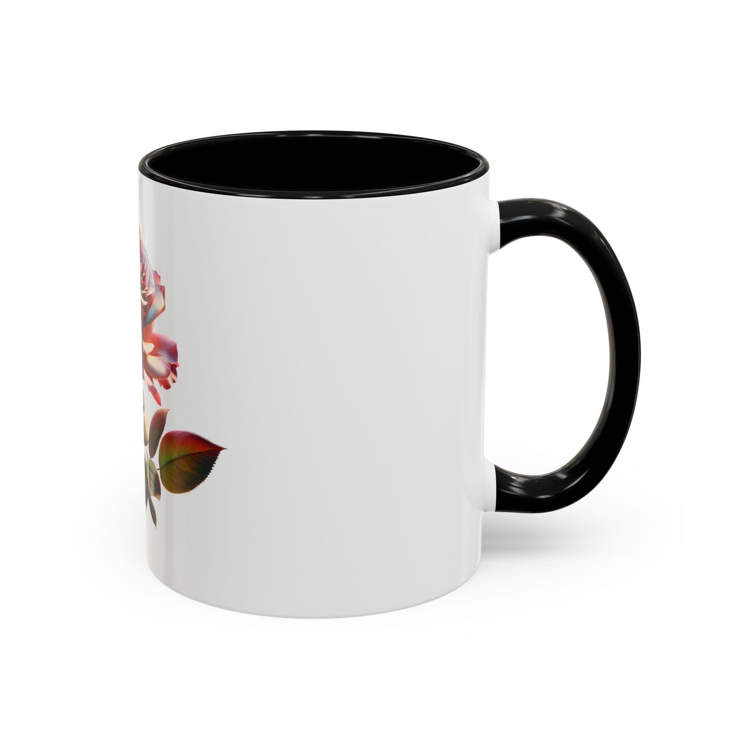 Elegant Rose Accent Coffee Mug - Floral Gift for Tea Lovers, Home Decor, Mother's Day, Valentine's Day, Office Supplies