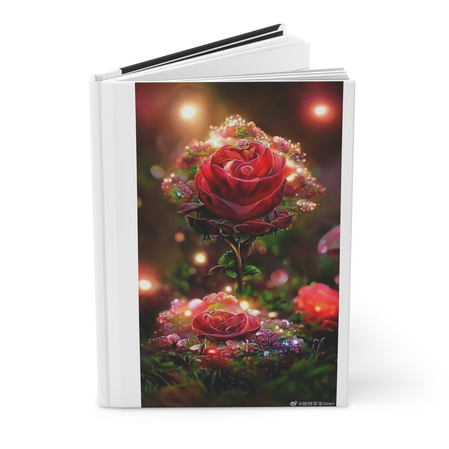 Romantic Hardcover Journal, Floral Diary, Gift for Her, Self-Reflection Notebook, Engagement Gift, Mother's Day Journal