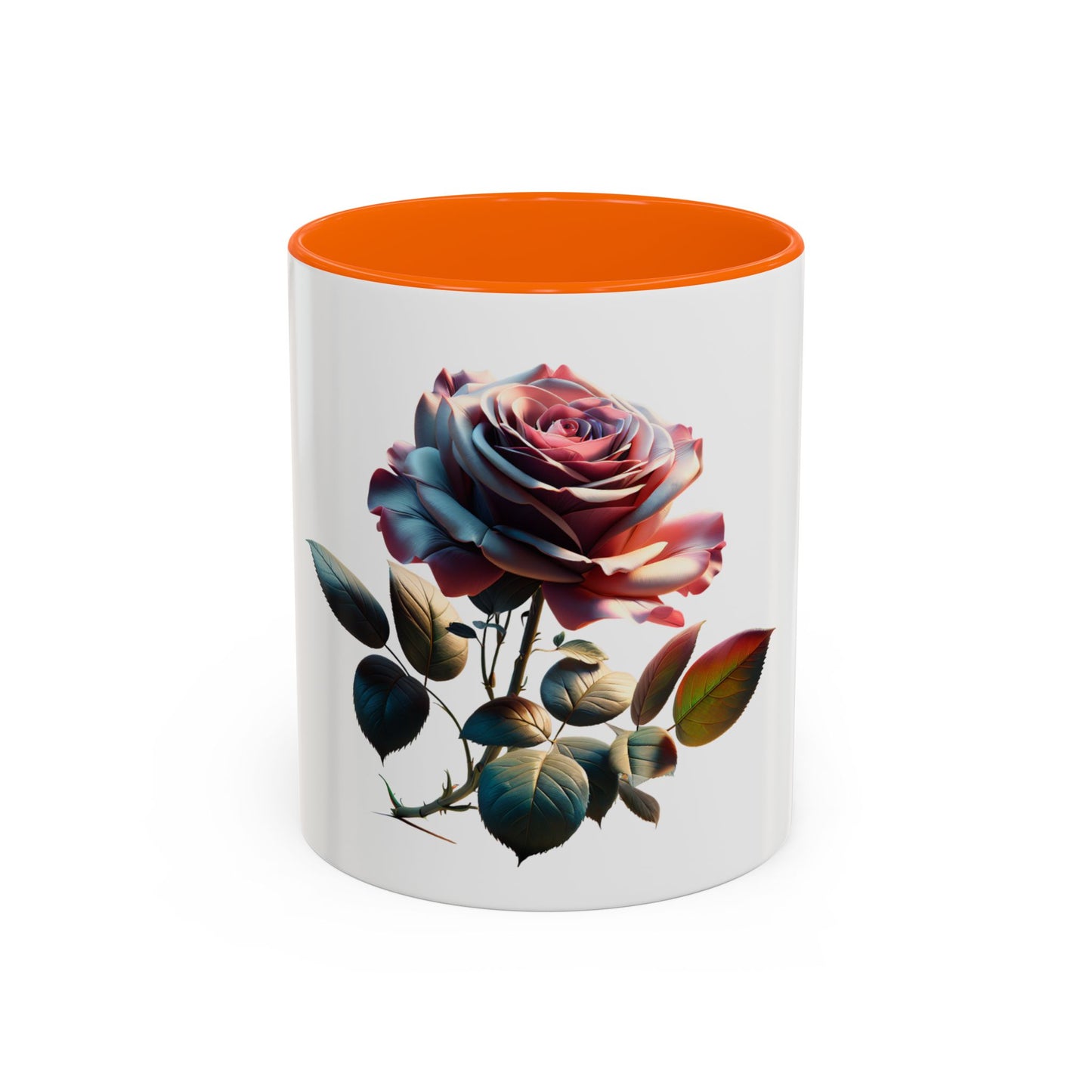 Elegant Rose Accent Coffee Mug - Floral Gift for Tea Lovers, Home Decor, Mother's Day, Valentine's Day, Office Supplies