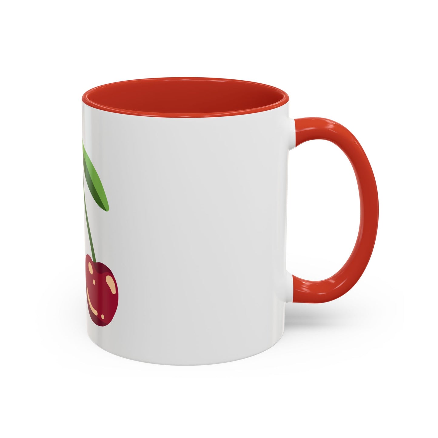 Cherry Delight Accent Coffee Mug - Perfect for Home, Office, Gift Ideas, Summer Vibes, Eco-Friendly Coffee Lovers