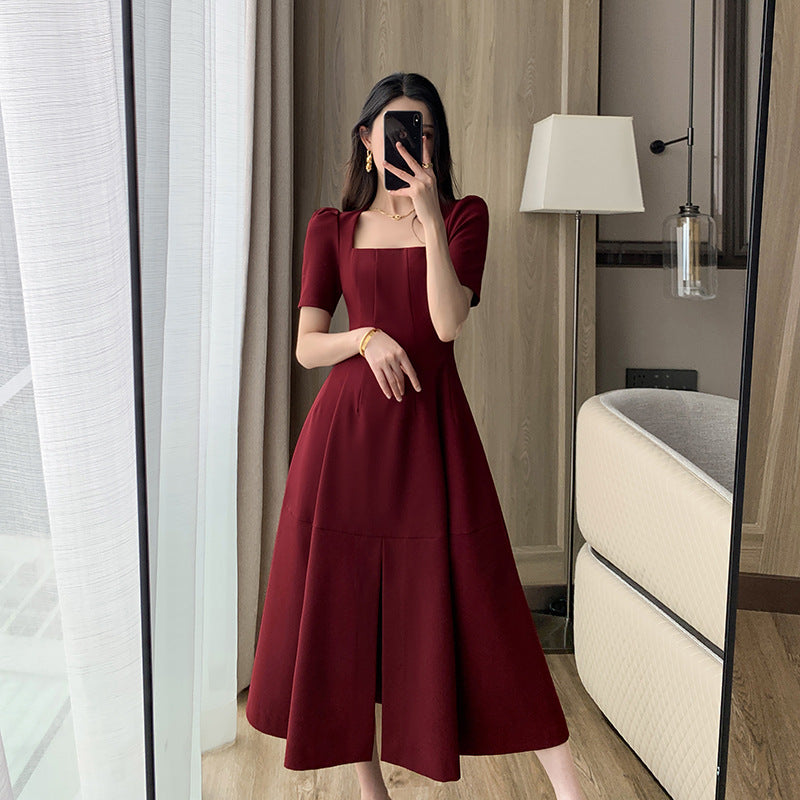 Summer New Square Collar Dress