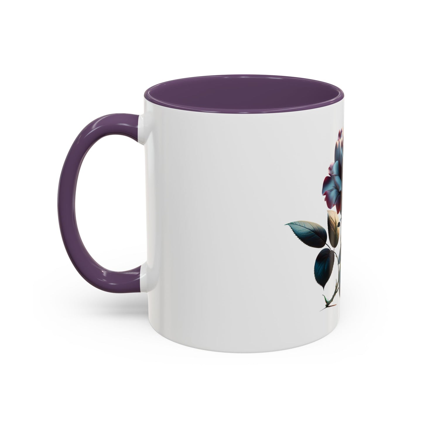 Elegant Rose Accent Coffee Mug - Floral Gift for Tea Lovers, Home Decor, Mother's Day, Valentine's Day, Office Supplies