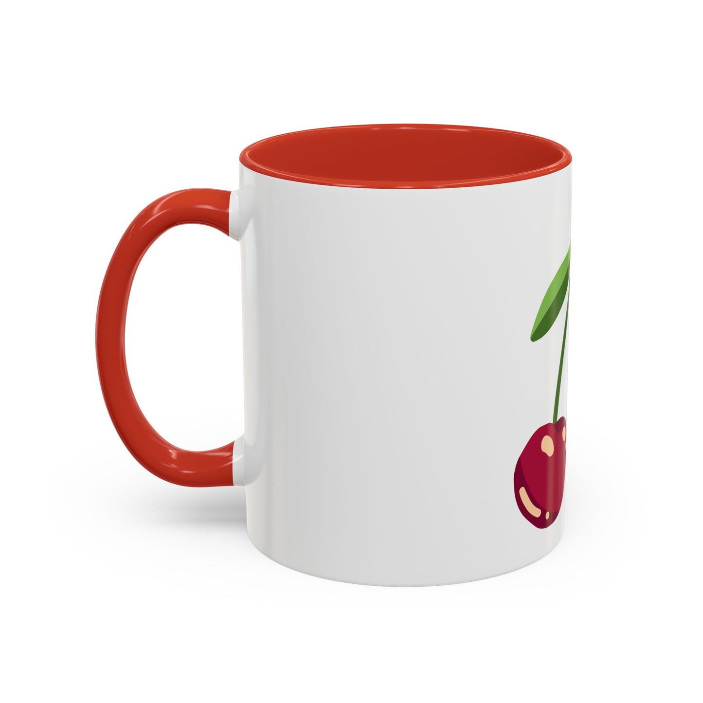 Cherry Delight Accent Coffee Mug - Perfect for Home, Office, Gift Ideas, Summer Vibes, Eco-Friendly Coffee Lovers