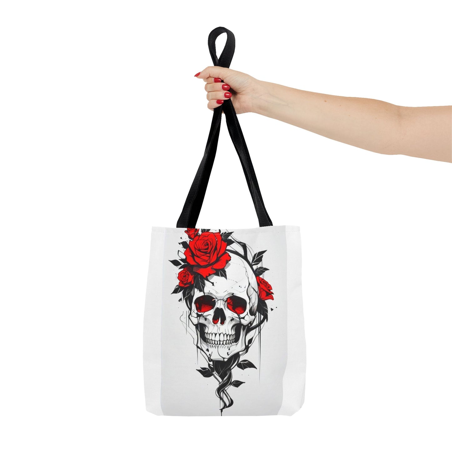 Gothic Floral Tote Bag | Skull & Snake Designs | Eco-Friendly Shopping, Gift for Her, Boho Chic, Fashion Statement, Casual Accessory