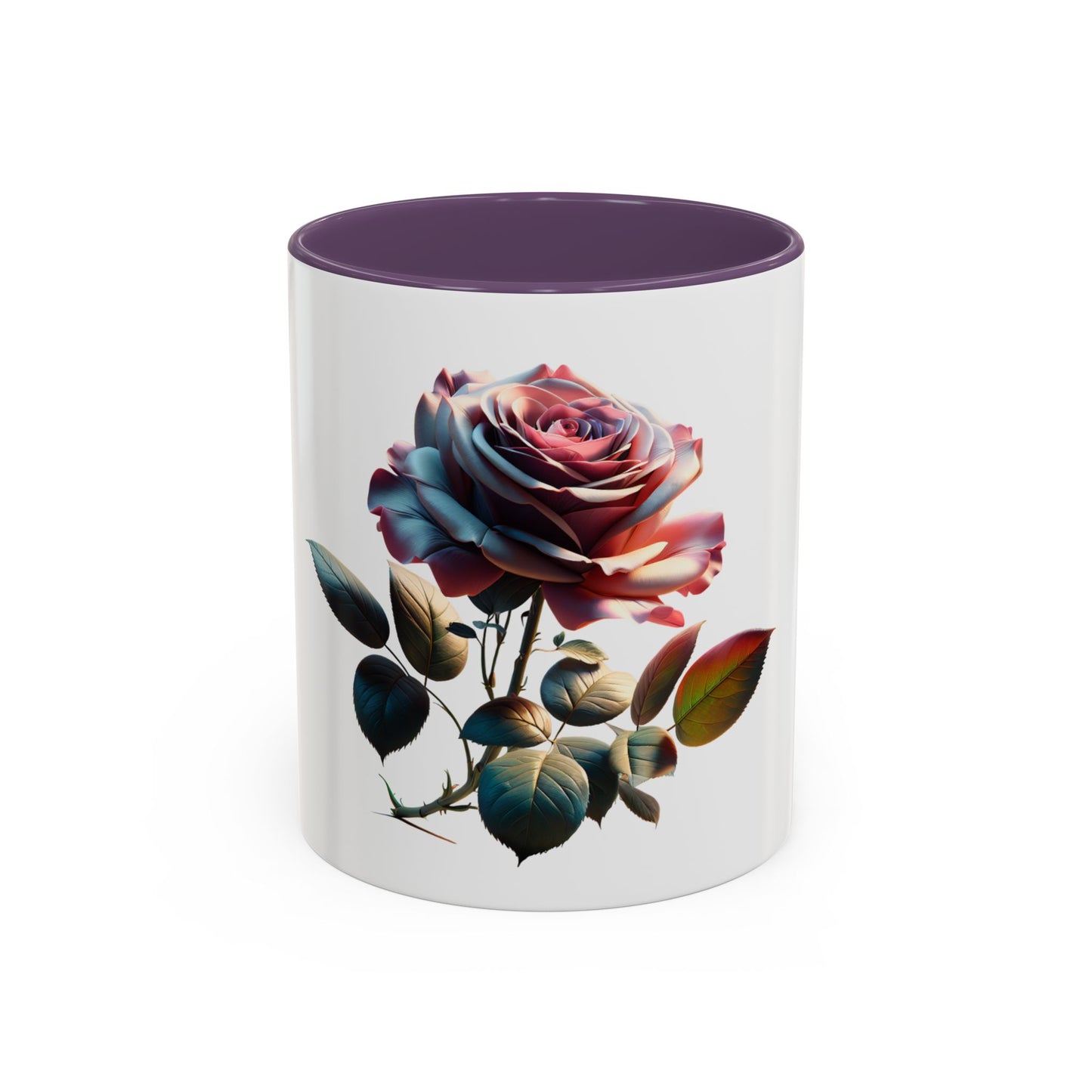 Elegant Rose Accent Coffee Mug - Floral Gift for Tea Lovers, Home Decor, Mother's Day, Valentine's Day, Office Supplies