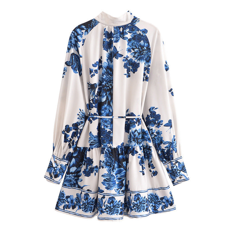 Waist Belt Long Sleeve Dress