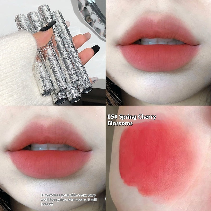 Velvet Mist Lip Mud Matte White Lipstick