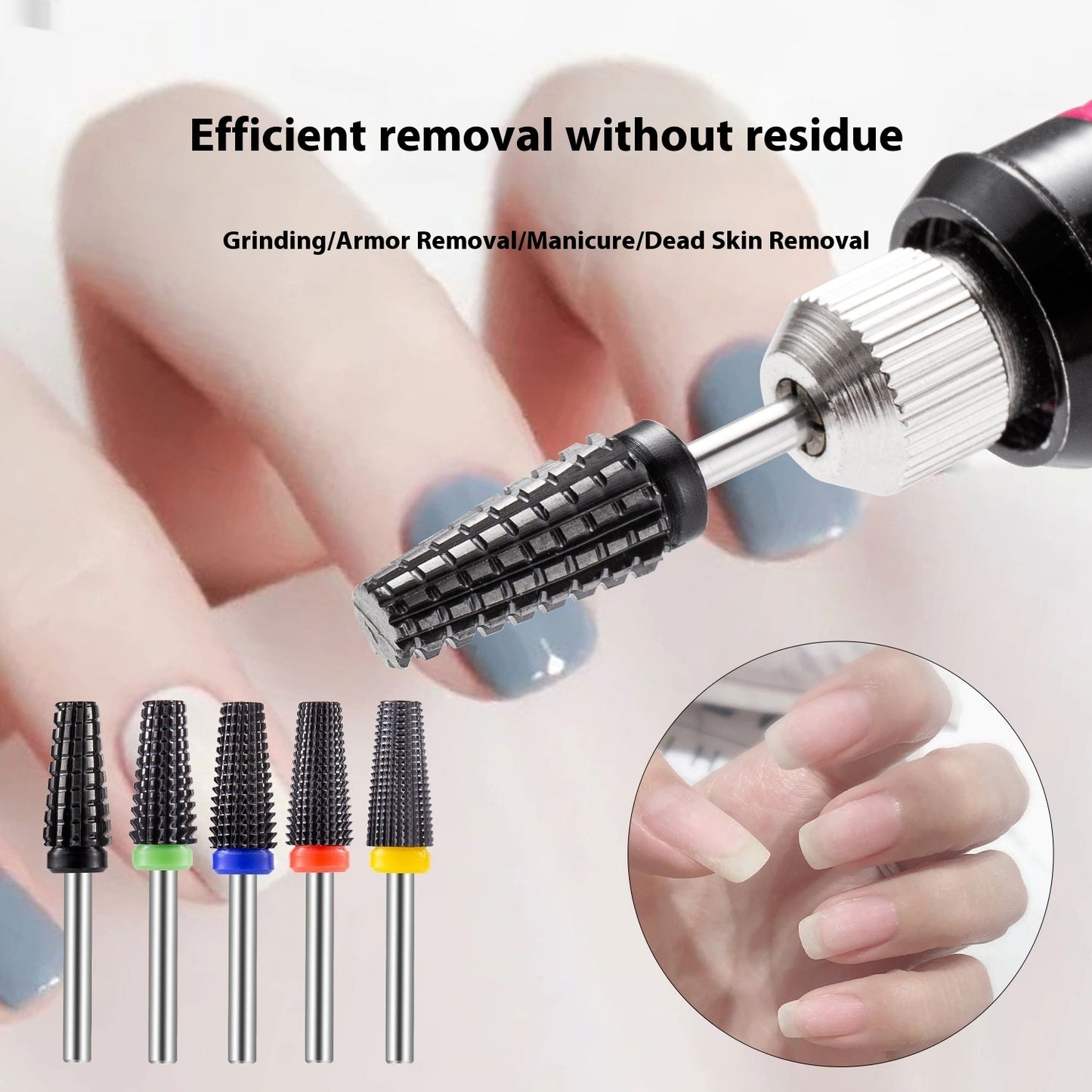 Black Ceramic Nail Polish Head For Removing Nails