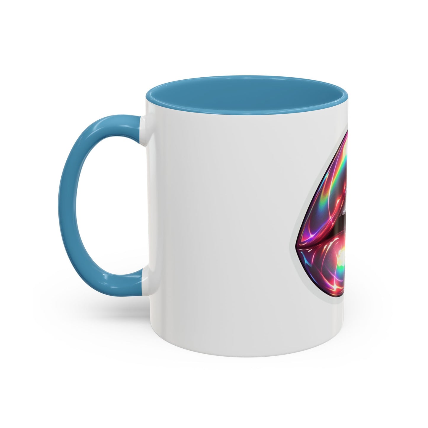 Glossy Lip Art Coffee Mug | Rainbow Kiss Design | Unique Gift for Her, Coffee Lovers, Birthday, Valentine's Day