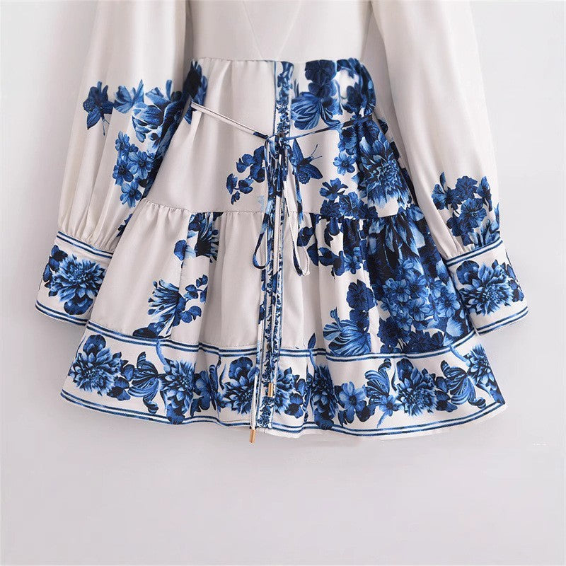 Waist Belt Long Sleeve Dress