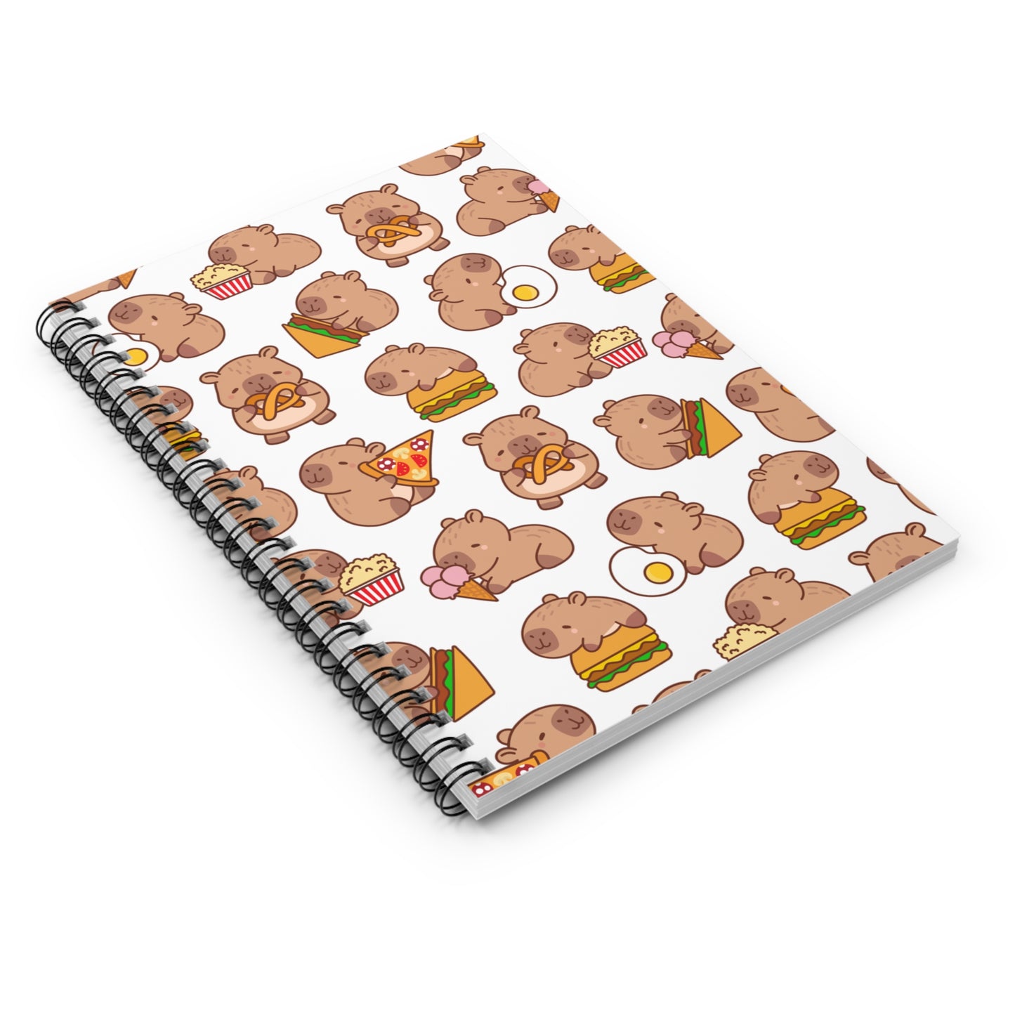 Cute Wombat Foodie Spiral Notebook | Adorable Stationery for Food Lovers, Gift for Kids, Journal, School Supplies, Back to School