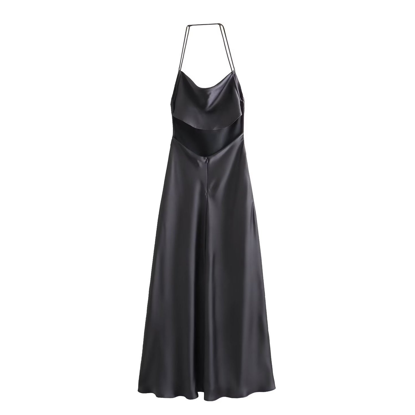Women's High Waist Backless Mid-length