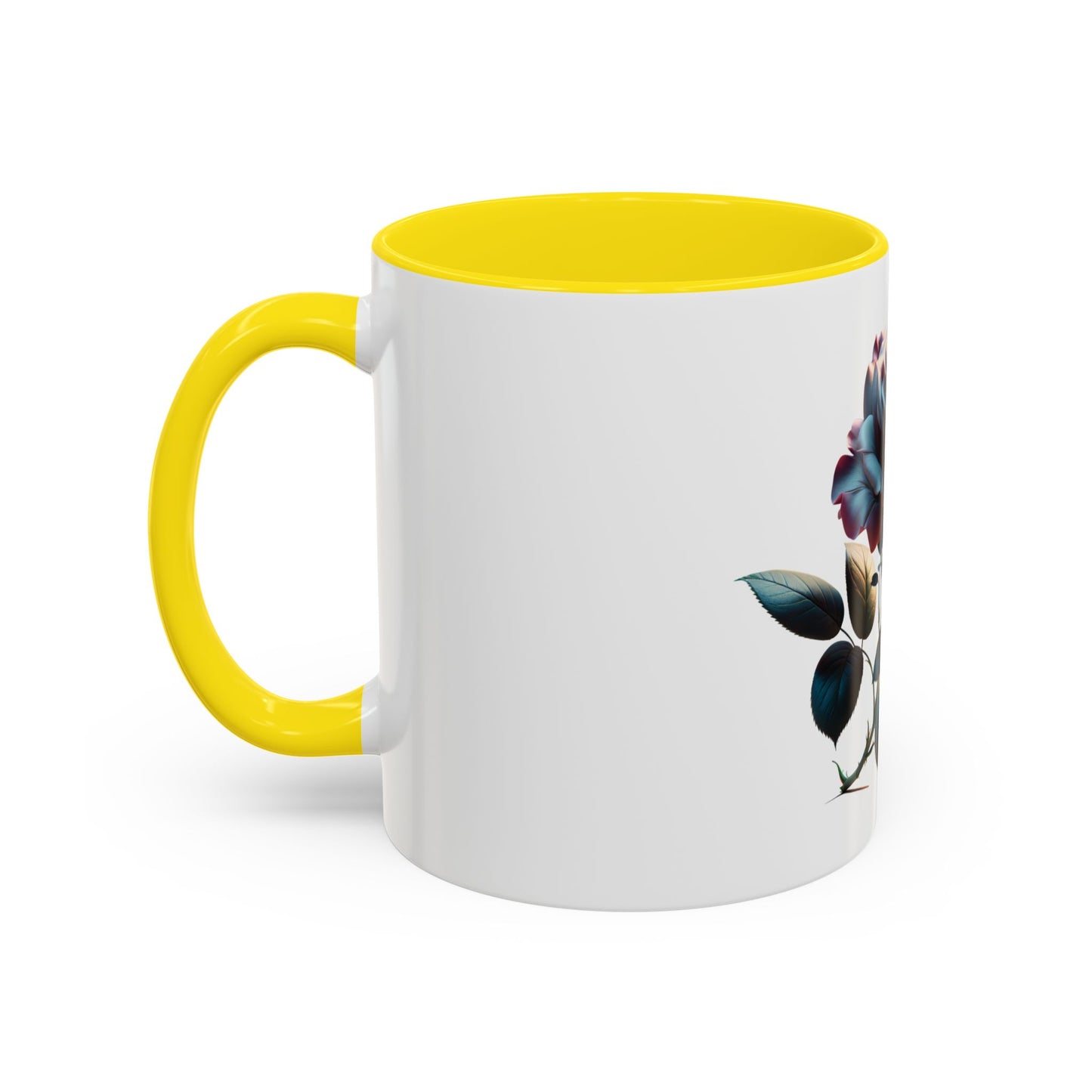 Elegant Rose Accent Coffee Mug - Floral Gift for Tea Lovers, Home Decor, Mother's Day, Valentine's Day, Office Supplies