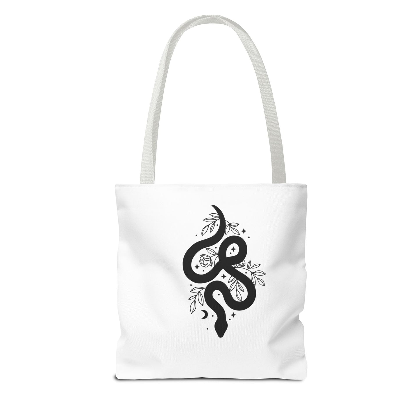 Gothic Floral Tote Bag | Skull & Snake Designs | Eco-Friendly Shopping, Gift for Her, Boho Chic, Fashion Statement, Casual Accessory