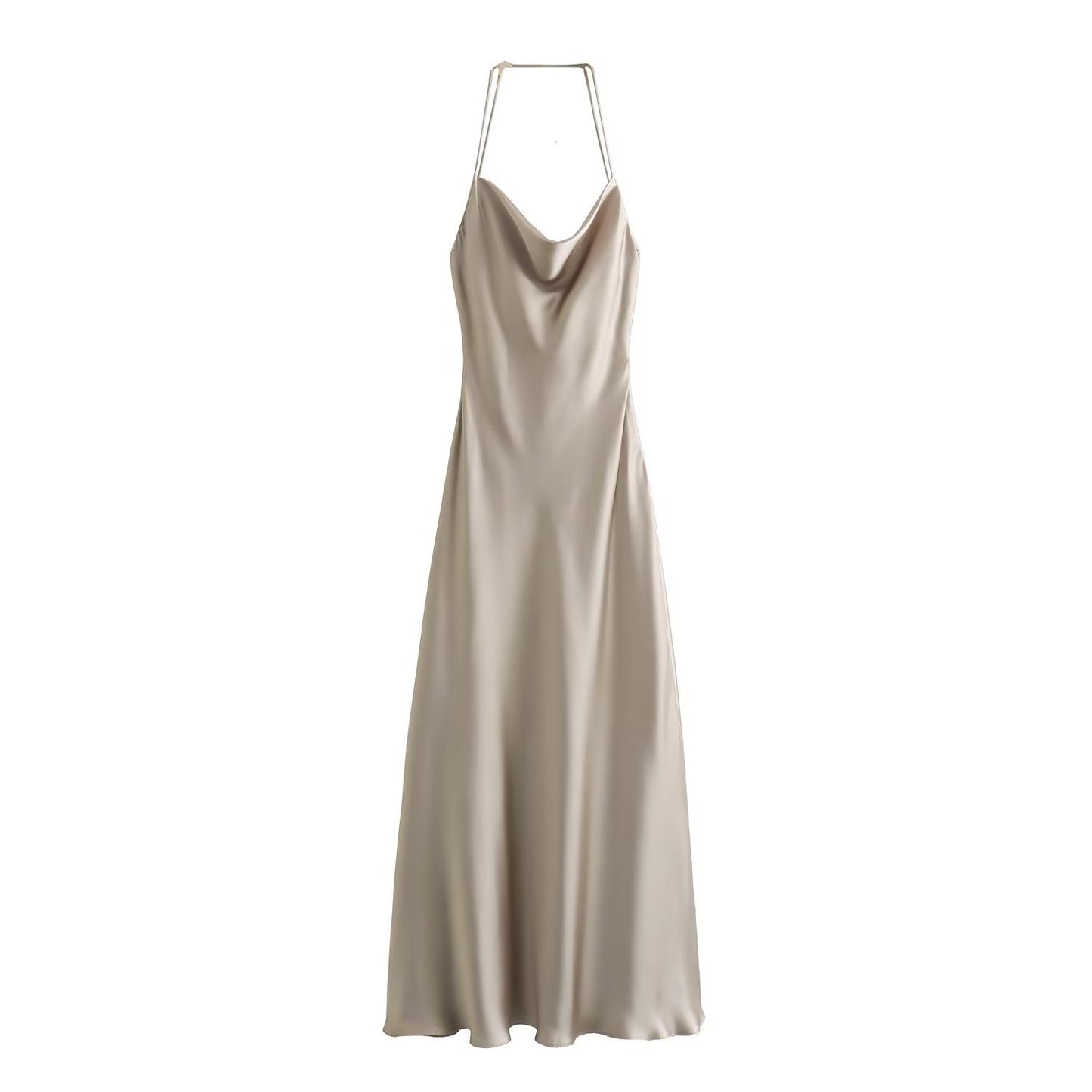 Women's High Waist Backless Mid-length