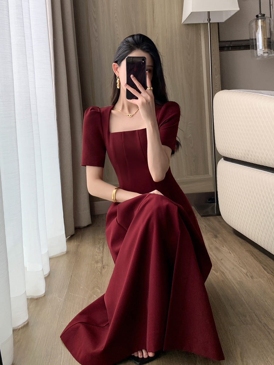 Summer New Square Collar Dress