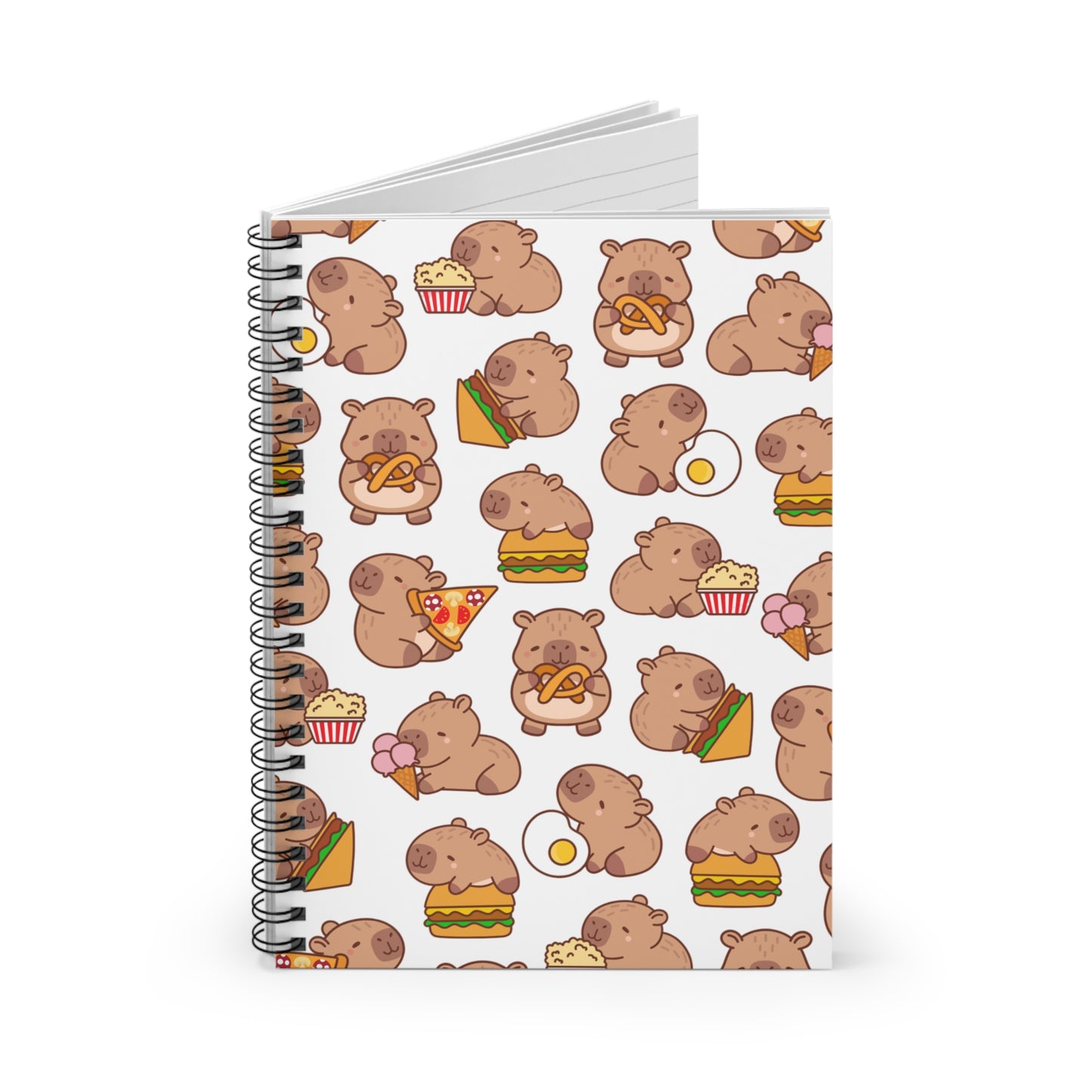 Cute Wombat Foodie Spiral Notebook | Adorable Stationery for Food Lovers, Gift for Kids, Journal, School Supplies, Back to School
