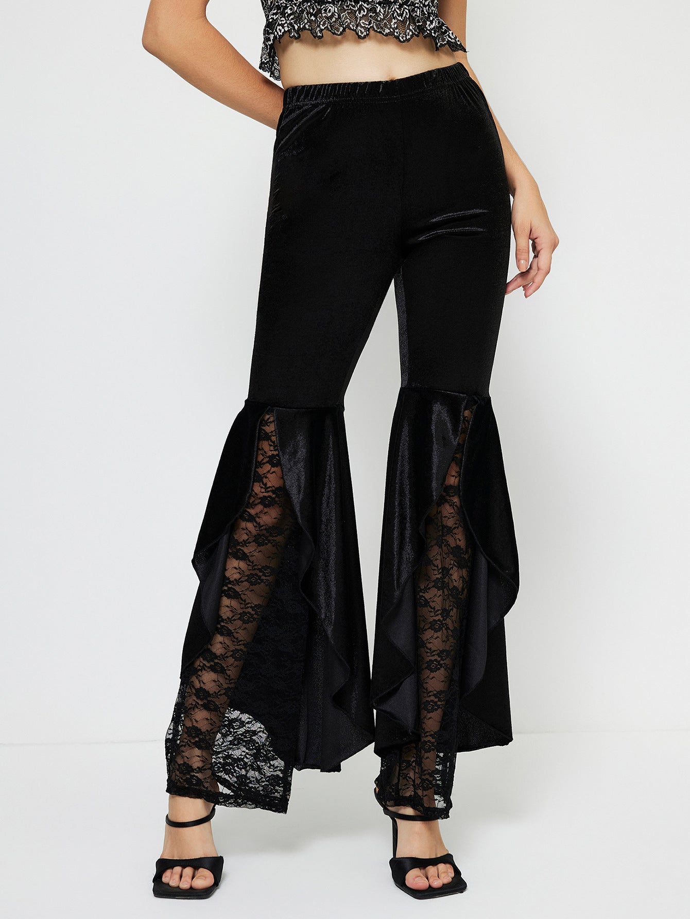 Women's Elegant Lace Casual Bell-bottom Pants