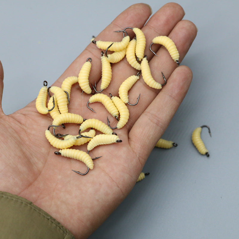 Lure With Hook Mealworm Suit