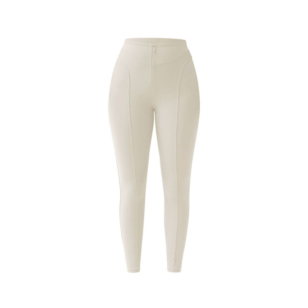 Women's High Waist Zipper Tights Legging